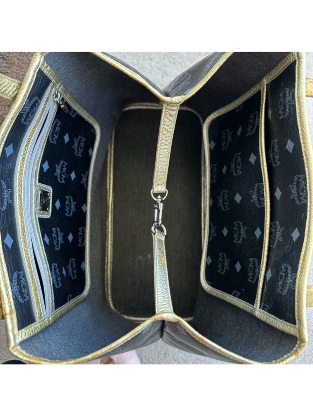 MCM Princess Lion Shopper Monogram Tote - Picture 10 of 14